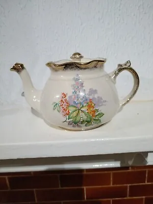 Buy Vintage Arthur Woods Floral & Gold Tea Pot.  • 15£