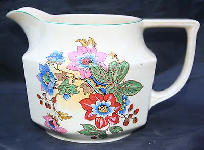 Buy Antique Art Deco BCM Nelson Ware Retro Large Stylised Floral Table Jug • 22.95£