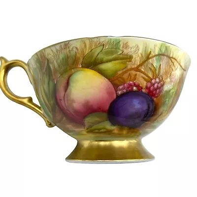 Buy Aynsley Tea Cup Orchard Fruit Signed Jones Gold Trim Bone China Marked RARE!!! • 72.38£
