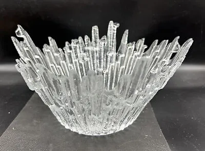 Buy VTG Humppila Finland Revontulet Northern Lights Art Glass Bowl Textured 10” • 66.62£