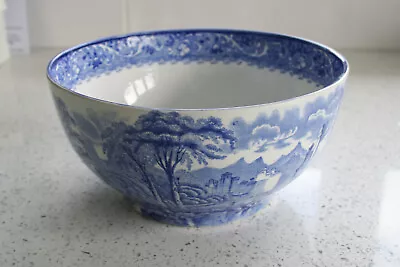 Buy Vintage Ridgway Venice Pattern Open Round Bowl 18cmsx 9cms Blue And White • 19.99£
