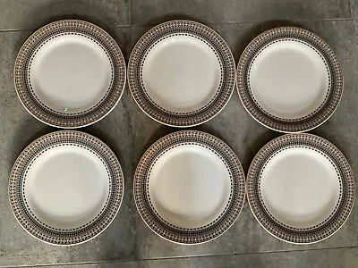 Buy Portmeirion Pottery Atrium Pattern Dinner Plates 10” Set X 6 New Unused Rare • 24.99£