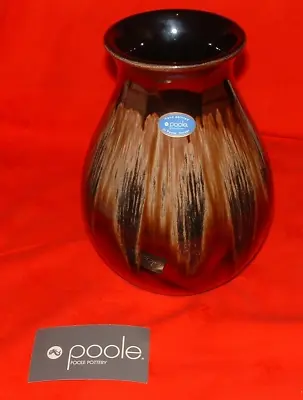 Buy Poole Pottery Precious 20cm Venetian Vase - Metallic Gold/Brown • 49.99£