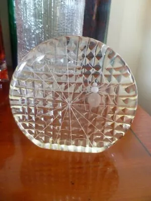 Buy Vintage Antique Hand Cut Etched Art Glass Spider & Web (Webb) Paperweight • 27.75£