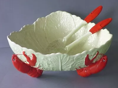 Buy Vintage Carlton Ware Lobster Leaf Salad Bowl & Servers • 190£