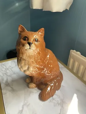 Buy BESWICK Ginger Persian Cat 8.5 Ins Tall • 22.99£