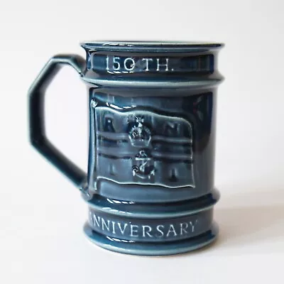Buy RNLI 150th Anniversary Mug - Dark Blue Holkham Pottery Ceramic Coffee Tea Cup • 6£