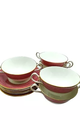 Buy X5 Vintage & Rare Aynsley  Senator  Fine Bone China Double Handled Soup Bowls • 99.99£