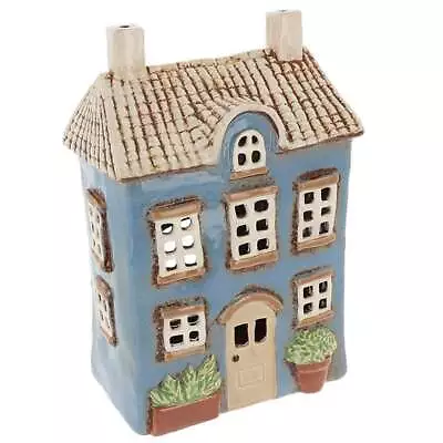 Buy Shudehill Giftware Village Pottery Blue Garden House Tealight Holder 340294 • 18.25£