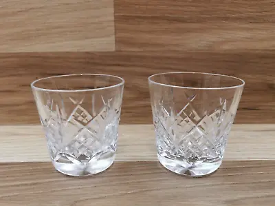Buy 2 X Webb Corbett JULIA Crystal Whiskey Glasses / Tumblers - 7.6cms (3 ) Tall • 14.49£