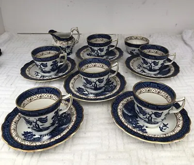 Buy Vintage BOOTHS   Real Old Willow   Coffee Set  A8025 Gold Rim • 26£