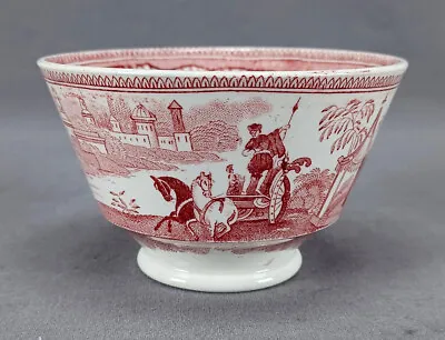 Buy William Adams Palestine #4 Red Transferware Tea Bowl Circa 1830-1840s • 80.61£