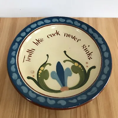 Buy Longpark Torquay Pottery Motto Dish Small Plate Decorative 13cm Dia Vintage • 9£