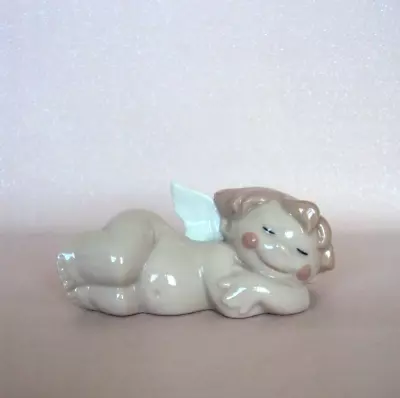 Buy Cheeky Cherub Nao By Lladro. Forty Winks. Angel Sleeping Figurine. 10cm Long. • 12£
