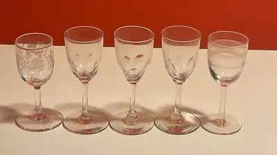 Buy Set Of Various Vintage/Victorian Style Sherry Glasses • 16.99£