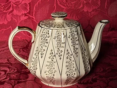 Buy 1937 Sadler England 'Gold Floral' Teapot Wife Mum Nan Nanna Grandma Christmas • 7.45£