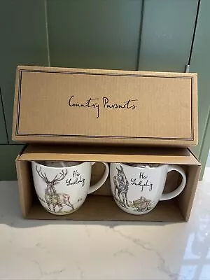 Buy Churchill Queens Country Pursuits His Lorship Her Ladyship Stag Deer Mugs BNIB • 30£