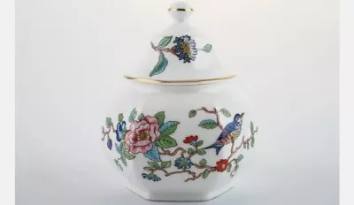 Buy Aynsley Pembroke Hexagonal Lidded Jar Pot Fine English Bone China Pretty Floral • 6.50£