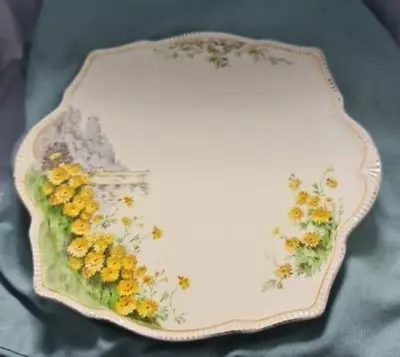 Buy Vintage Royal Winton China Cake Plate Yellow Morn Pattern • 9.99£