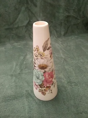 Buy Vintage Purbeck Pottery Poole Stoneware Tapered Vase With Floral Motif • 14£