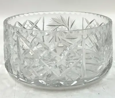 Buy Starburst Cut Crystal Glass Starburst Fruit Bowl 20cm T2750 D34 • 14.99£