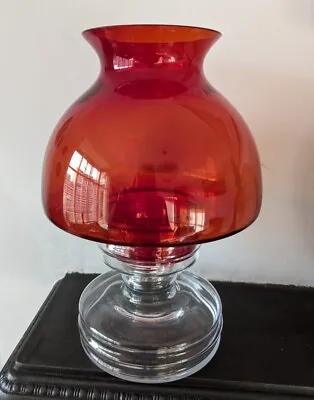 Buy Riihimaki Finland Apollo Glass Lantern Red Nanny Still 1960s • 50£