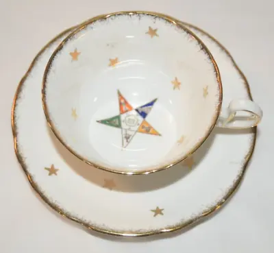 Buy Vintage OES Masonic Royal Stafford Bone China Cup & Saucer Made In England • 4.75£