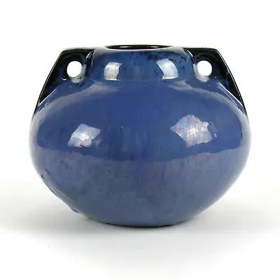 Buy Fulper Pottery 2 Handle 6.25  Vase Blue Black Flambe Shape 656 Arts & Crafts • 378.82£