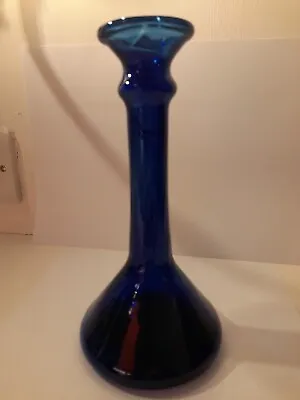 Buy Single Stem Cobalt Blue Hand Blown Glass Vase Dempsi Cyprus • 4.99£
