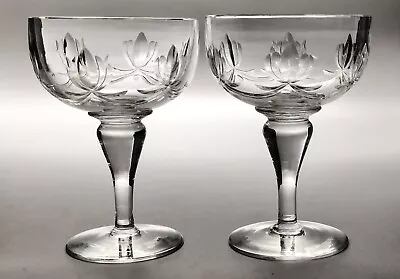 Buy Art Deco Edinburgh & Leith Crystal Dessert / Champagne / Cocktail Glasses • 39.99£