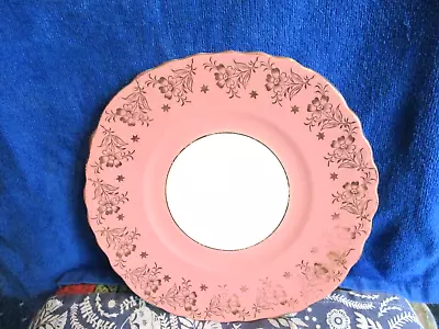 Buy Vintage Cake Plate Pink & Gold  Floral By Colclough Shabby Chic Vgc • 5.99£