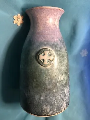 Buy Vintage Celtic Conwy Pottery Blue And Lilac Vase 19cm Tall, Heritage Range. • 20£
