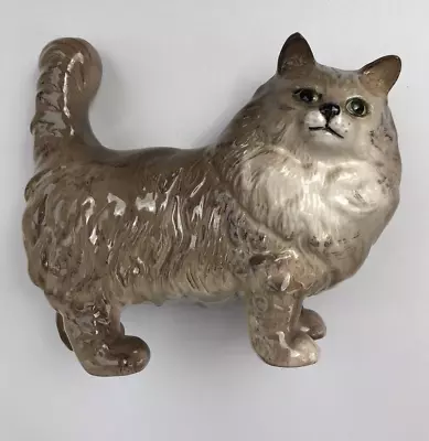 Buy Beswick Cat Grey Persian Large. Very Good Condition • 13.99£