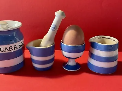 Buy T G TG Green Cornishware BLUE And WHITE Footed Pedestal, Early Eggcup Egg Cup • 30£
