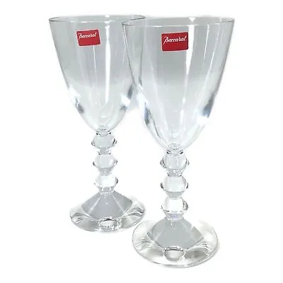 Buy BACCARAT Wine Glass Vega 2P Set Logo Print Transparent Clear Crystal Pre-owned • 261.55£