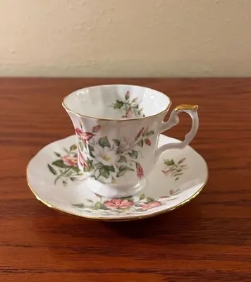 Buy Vintage Queen's China Staffordshire Fine Bone Cup And Saucer Gold Trim Floral • 23.28£