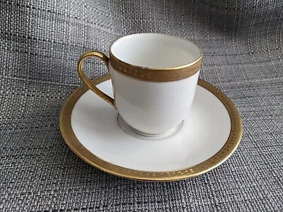 Buy Fine Antique A&D Limoges Gold Trim Leaf Tea Cup Saucer Espresso Child Size  • 24.69£