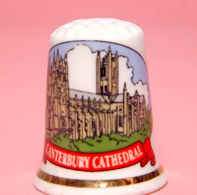 Buy Canterbury Cathedral Kent  China Thimble B/38 • 1.85£
