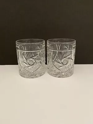 Buy 2x Crystal Pinwheel Old Fashioned Low Ball Whiskey Rocks Glasses. • 23.97£
