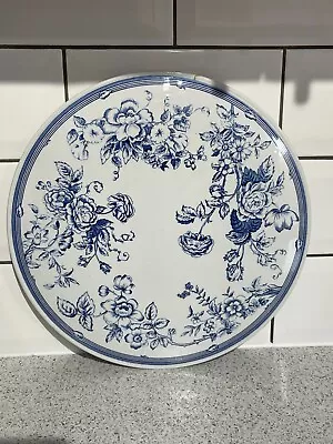 Buy Spode China Round Blue & White Floral Cake Platter  Clifton  Pattern England • 32£