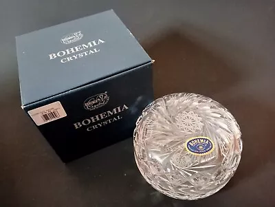 Buy Bohemia Czech Lead Crystal Over 24% Glass Keepsake Vanity Lidded Bowl Pinwheel • 30£