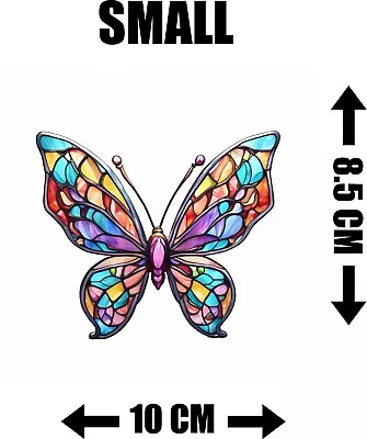 Buy Butterfly Stained Glass Effect Static Cling Window Sticker Mirror Colourful Gift • 3.49£