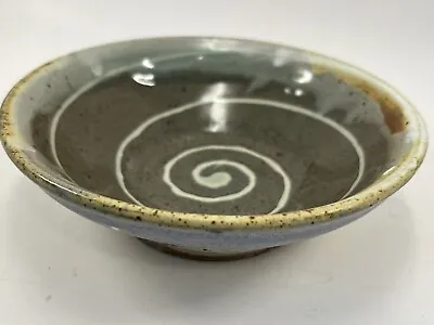 Buy Studio Art Signed Pottery 7” Bowl 2010 Swirl Design Gray/blue/white • 17.83£