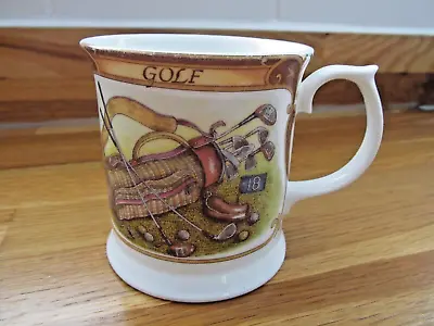 Buy Queens GOLF Mug 18th Hold Bag Golfers English Fine Bone China Queen's • 8.75£