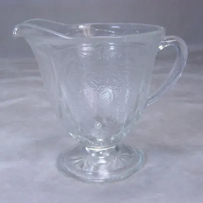 Buy Vintage Depression Glassware Hazel-Atlas Royal Lace Footed Creamer Crystal • 14.30£