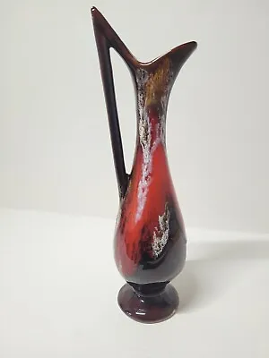 Buy Eye Catching Mid Century Vintage Vallauris French Fat Lava Pottery Vase. • 22£
