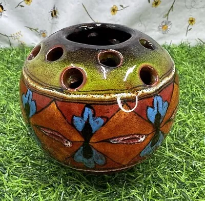 Buy La Maga S. Stefano Handpainted Italian Pottery Round Vase Vintage 1983 Glazed • 19.99£