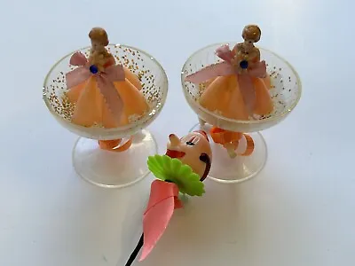 Buy Vintage Clown Circus Theme Cake Topper 2 Plastic Champagne Glass With Princess • 4.26£