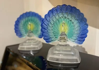 Buy Vintage Cristal D'Arques French Lead Crystal Glass Peacock  Figurine Ornament • 35£