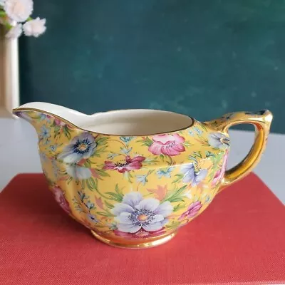 Buy James Sadler Sophie Chintz Creamer Yellow Made In England Perfect • 55£